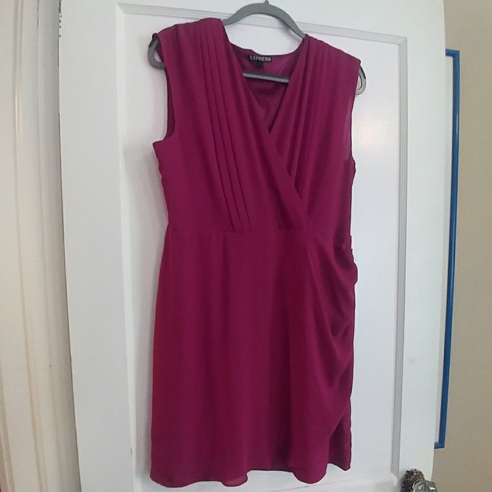Express magenta sleeveless dress